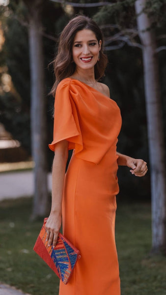 Wisteria Orange Dress