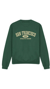 San Fran Oversized Sweatshirt in Bottle Green