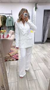 White Tailored Suit Trousers
