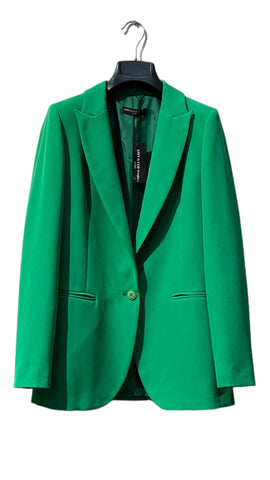 Green Straight Fit Tailored Blazer