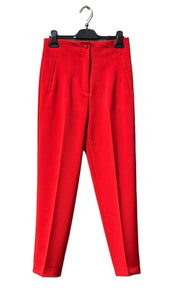 Red High Waist Tailored Trousers