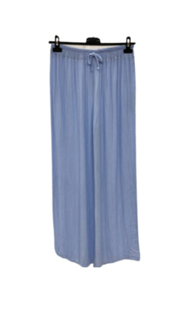 Baby Blue Cheesecloth Wide Leg Trousers