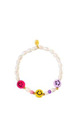 Pearl and Smiley Bracelet