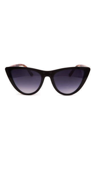 Jeepers Peepers Black & Tortoise Cat Eye Sunglasses