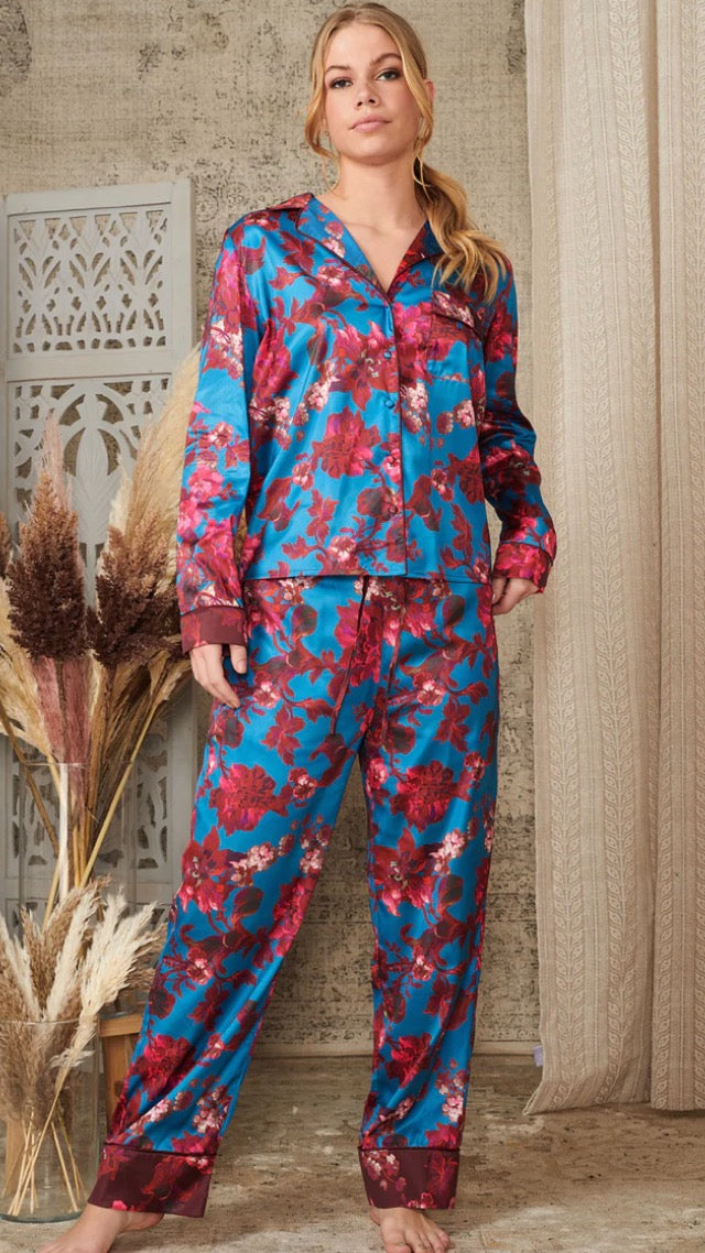 The Jasmine Pyjama Set - Pyjamas, Pouch & Scrunchie Set