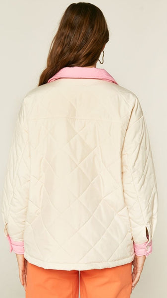 CF Cream Multi Colour Padded Jacket