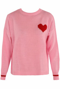 Pink Jumper With Red Heart