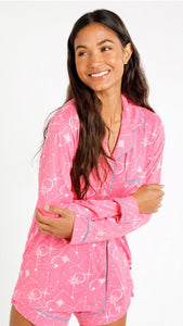 Pink Constellation Button Up Pyjamas