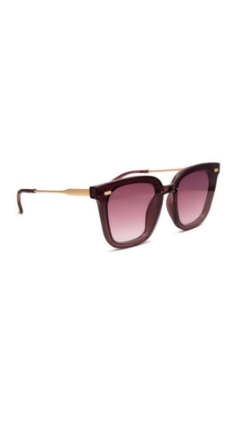 Jeepers Peepers Purple & Gold Square Sunglasses