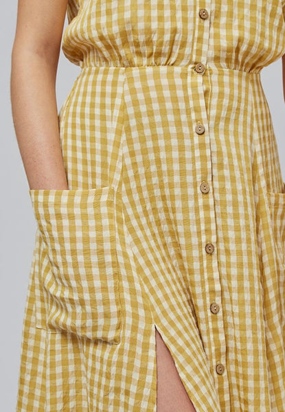 Louche Fleur Gingham Pocket Shirt Dress
