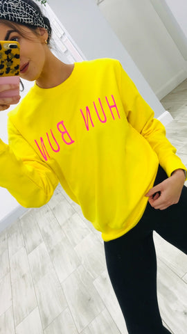 In ChloMo Hun Bun Yellow Sweatshirt