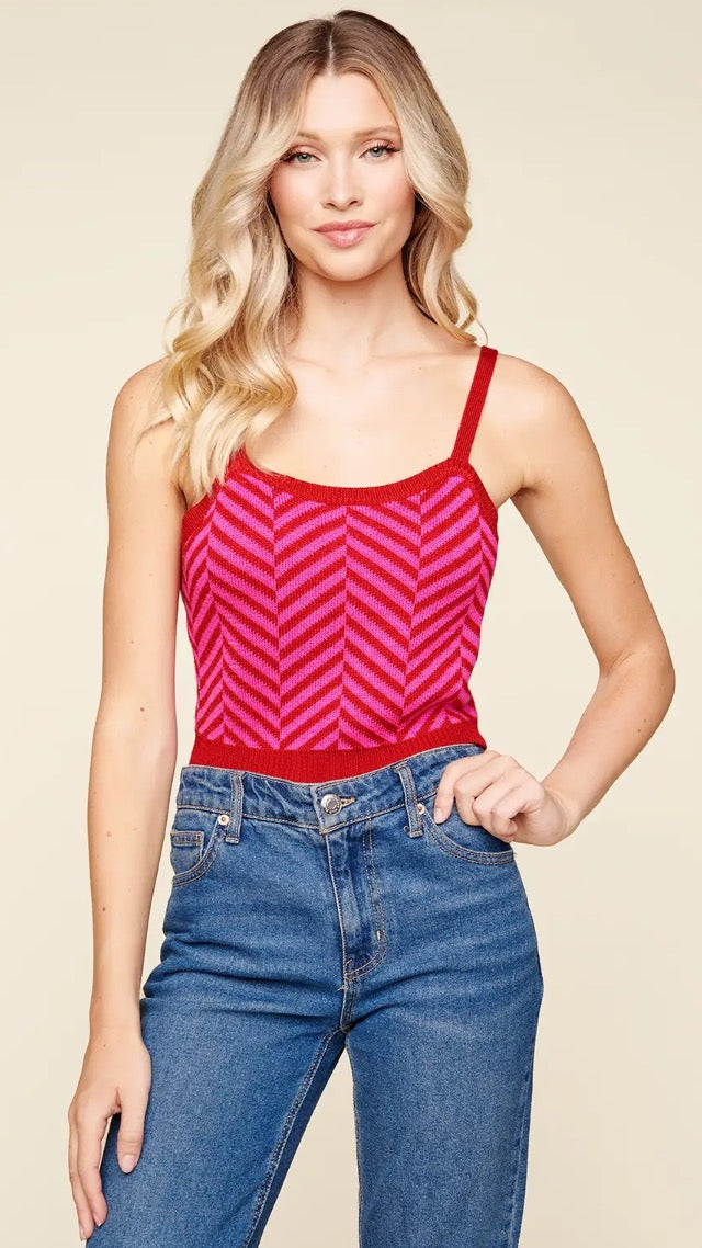 I Want Candy Chevron Top