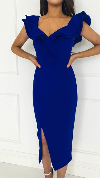Sienna Cobalt Blue Midi Dress