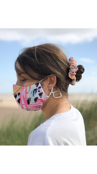 Abstract Face Covering & Scrunchie Bundle