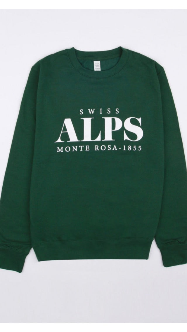 Green Swiss Alps Sweatshirt