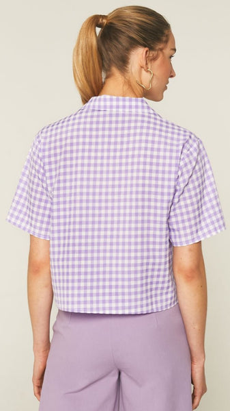 CF Lilac Check Short Sleeve Shirt