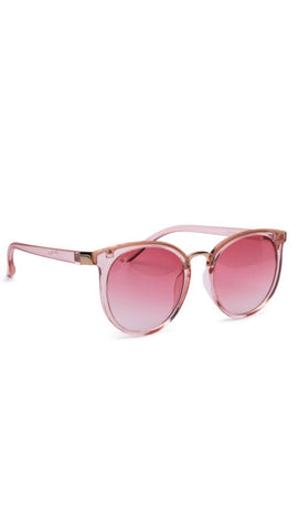 Jeepers Peepers Clear Pink Round Sunglasses