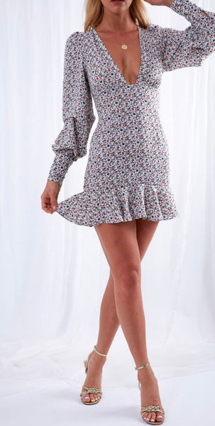 Pretty Lavish Daphne Plunge Mini Dress