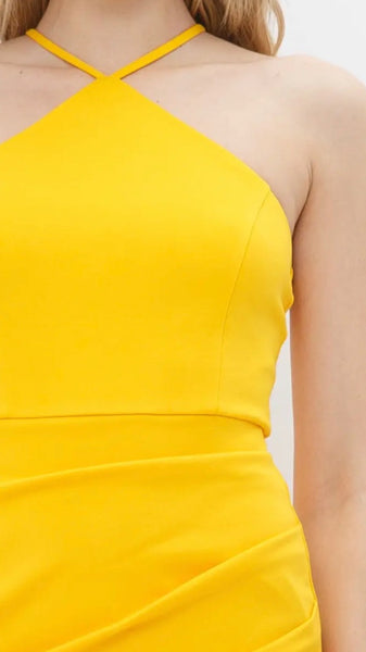 Canary Yellow Midi Dress
