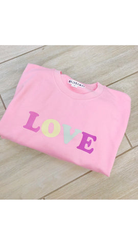 In ChloMo Love Pastel Pink Sweatshirt