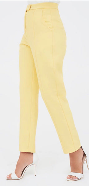 Lavish Alice Yellow Tailored Trousers