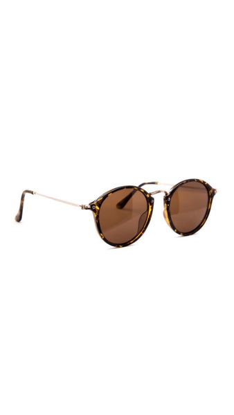 Jeepers Peepers Tortoise Shell Round Sunglasses