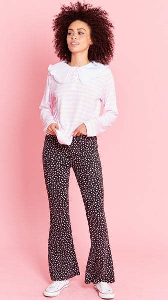 Lucy Jersey Kick Flare Trousers