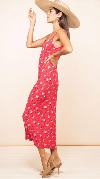 Dancing Leopard Sienna Midaxi Dress in Red Daisy