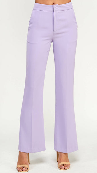 Lilac Flared Bottom Trousers