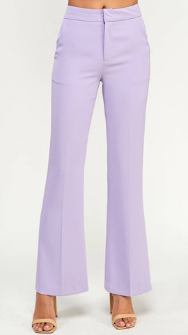 Lilac Flared Bottom Trousers