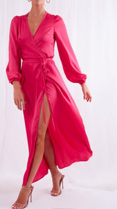 Pretty Lavish Josephine Pink Wrap Dress