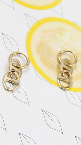 Gold Ringpull Link Earrings