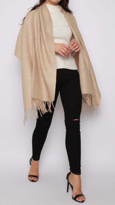 Ribbed Knitted Shawl Scarf (Two Colours)