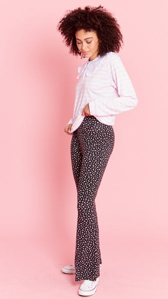 Lucy Jersey Kick Flare Trousers