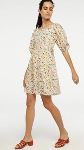 Multicoloured Speckled Smock Style Mini Dress