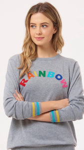 Sugarhill Velma Spell It Out Rainbow Sweater