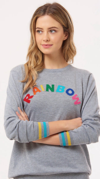 Sugarhill Velma Spell It Out Rainbow Sweater
