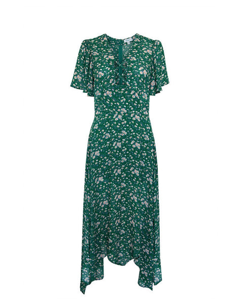 Jovonna Coleen Green Floral Dress