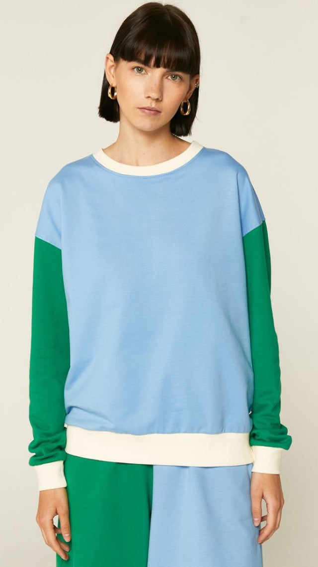 CF Blue & Green Raglan Sweatshirt