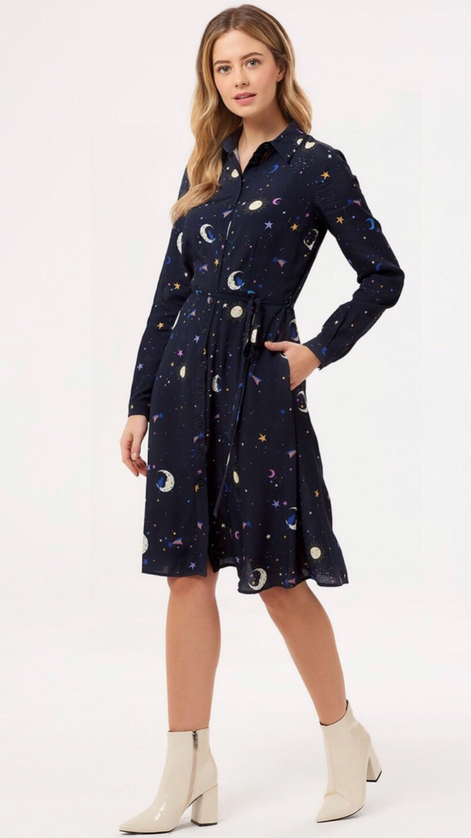 Sugarhill Zadie Astrological Nights Shirt Dress