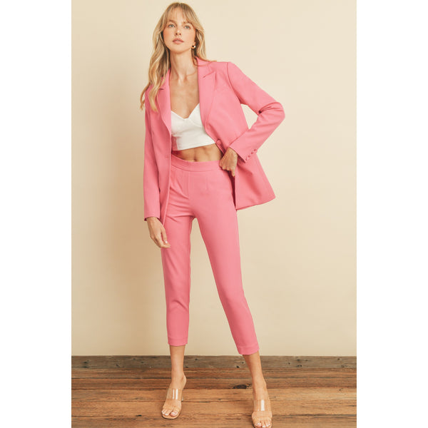 No Business Here Pink Cropped Trousers